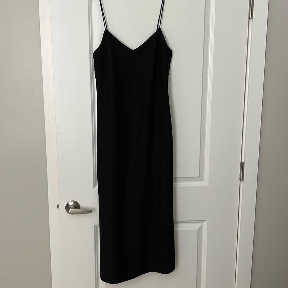 Mango spaghetti strap black Maxi dress